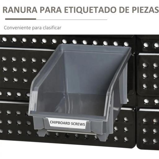 Estantería de Almacenaje para Pared 33 Piezas con Cajas de 2 Tamaños Diferentes Ideal para Tornillos 37,5x18x63 cm Rojo [4]