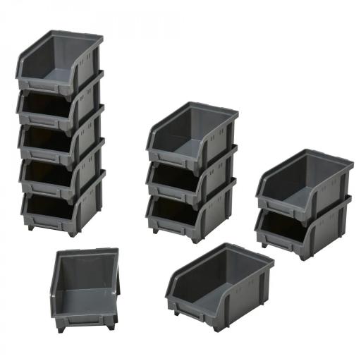 Estantería de Almacenaje para Pared 33 Piezas con Cajas de 2 Tamaños Diferentes Ideal para Tornillos 37,5x18x63 cm Rojo [6]