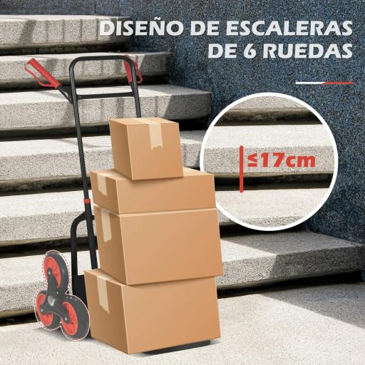 Carretilla Plegable para Escalera con Ruedas Carga 120kg Carretilla de Mano Portátil para Entrega Almacenes Mercado Viajar Mudarse [3]