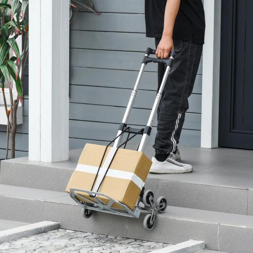 Carretilla de Mano Portátil para Escalera con Ruedas Carga 70kg Carretilla Plegable para Entrega Almacenes Mercado Viajar Mudarse