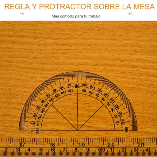 Banco de Trabajo Plegable con Regla Transportador Carga 100 kg 100x60x75,5 cm Natural y Negro [3]