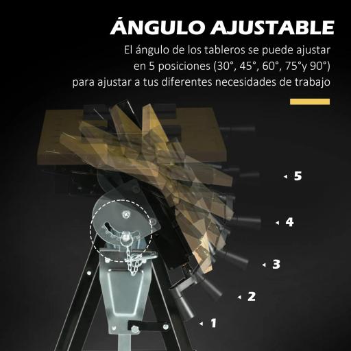Banco de Trabajo Ajustable en Altura con 4 Clavijas Giratorias Tableros Ajustables en Ángulo y Distancia [3]