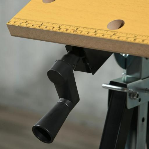 Banco de Trabajo Ajustable en Altura con 4 Clavijas Giratorias Tableros Ajustables en Ángulo y Distancia [6]