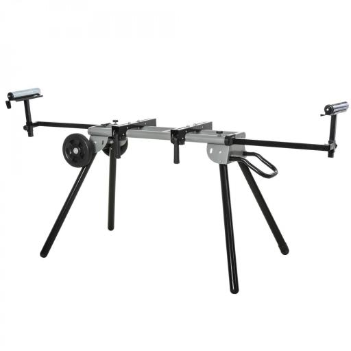 Soporte Universal para Sierra Ingletadora Plegable con Distancia de Trabajo Ajustable Fácil de Transportar y Almacenar 123,5-245x73x96 cm Negro [9]