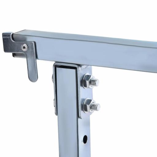 Set de 2 Caballetes Metálicos Plegables con Altura Ajustable Caballetes de Sierra de Acero 68x58x80-130 cm Azul [6]