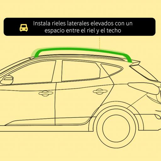 Barras de Techo Universales para Vehículos de Aluminio Bacas Portaequipajes Coche Automóvil Baca para Coche Universales con Cerradura Carga 75 kg 135 cm Plata [4]