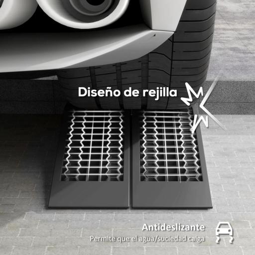 Conjunto de 2 Rampas para Coche de Plástico Rampas Portátiles Carga de hasta 3 Toneladas Rampas para SUV Furgonetas [3]