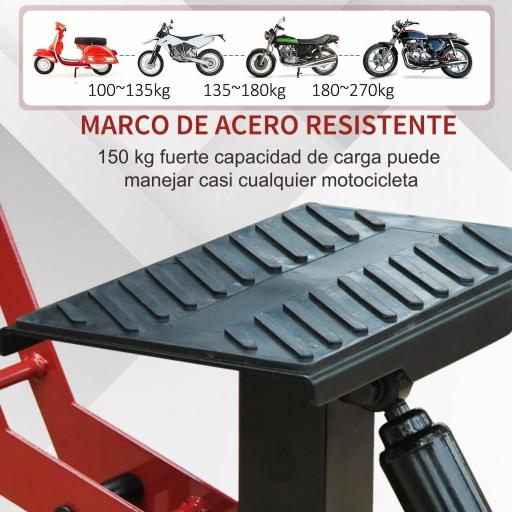 Caballete Elevador Universal Altura Ajustable 245-355 mm para Moto tipo Soporte de Motocross para Aparcar o Reparar Amortiguamiento Acero [2]