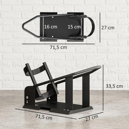 Soporte para Rueda Delantera de Motocicleta Carga 816,5 kg Robusta con Altura Ajustable para Ruedas Ø38,1-53,34 cm Negro [1]