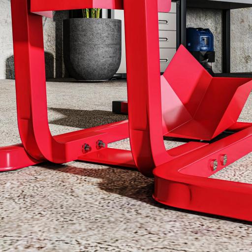 Caballete de Moto Delantera Soporte para Rueda Delantera de Moto Ajustable en 3 Niveles 60x55x43 cm Rojo [7]