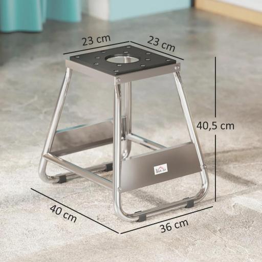 Caballete Tipo Soporte Elevador de Motocross Desmontable de Acero Carga 500 kg con Plataforma de Goma para Reparación [1]