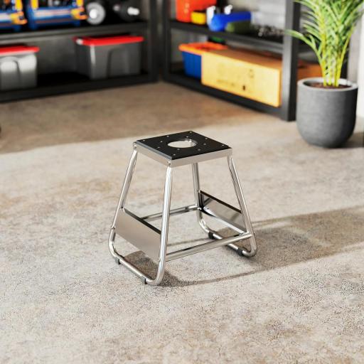 Caballete Tipo Soporte Elevador de Motocross Desmontable de Acero Carga 500 kg con Plataforma de Goma para Reparación [7]