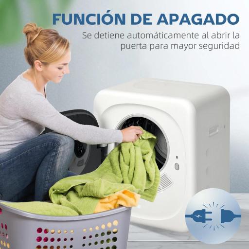 Secadora de Evacuación 4 KG 800W Función Antiarrugas Función Esterilizar 5 Programas Carga Frontal 48x40x56 cm Blanco [2]