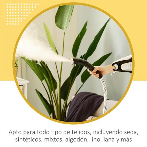 Plancha de Vapor con Depósito de 1,4 L y Temperatura Ajustable a 11 Niveles tipo Centro de Planchado Vertical 1800W 26x21,5x146 cm Amarillo [4]