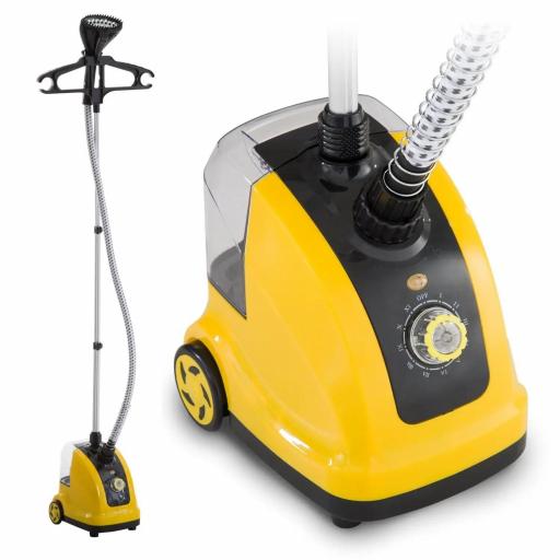 Plancha de Vapor con Depósito de 1,4 L y Temperatura Ajustable a 11 Niveles tipo Centro de Planchado Vertical 1800W 26x21,5x146 cm Amarillo [8]