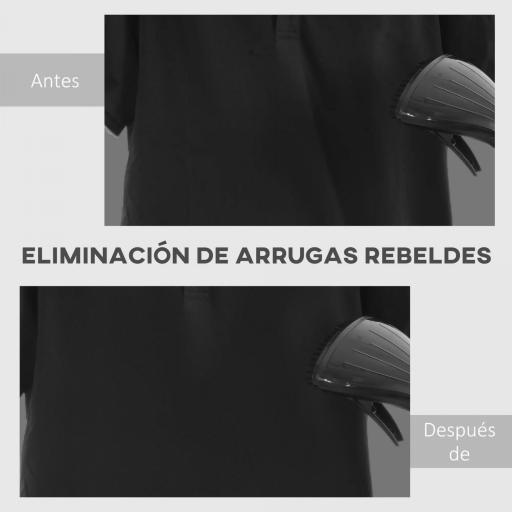 Plancha de Vapor Vertical 1950W 2 L con Temperatura Ajustable en 11 Niveles y Barra Telescópica Negro [2]