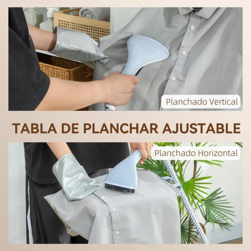 Plancha de Vapor Vertical 1950W 2 L con Temperatura Ajustable en 11 Niveles y Barra Telescópica Amarillo [5]