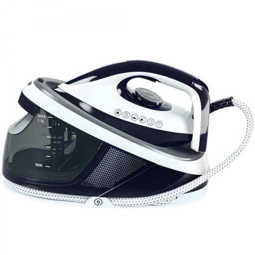 Centro de Planchado 2600W 100 g/min 8 Bares Función ECO Suela de Cerámica Sistema Antical Depósito Extraíble 1,5 L Azul [8]