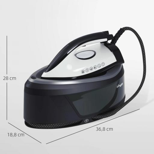 Centro de Planchado 2800W 100 g/min Función ECO Suela de Cerámica Doble Capa Antical Depósito Extraíble 2 L Azul [1]