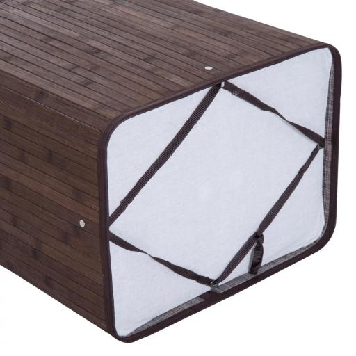 Cesto para la Ropa Sucia Plegable con Tapa Cubo para la Colada Rectangular con Asas 40x30x60 cm Marrón [6]