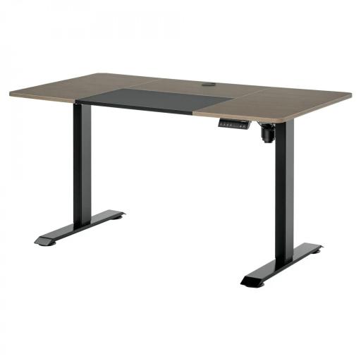 Escritorio Eléctrico con Altura Ajustable y 4 Teclas de Memoria para Oficina Hogar 140x70x72-116 cm Negro y Teca [8]
