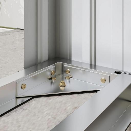 Casetilla para Leña de Acero Galvanizado con Base Elevada y Techo Inclinado 213x66,5x150 cm Verde [7]