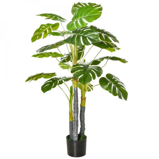 Árbol Tropical Decorativo Altura 120 cm con 20 Hojas para Hogar Salón Dormitorio Verde [10]