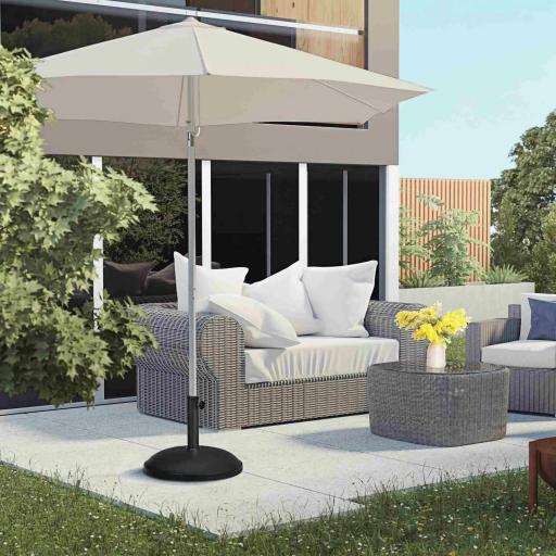 Base para Sombrilla Redonda 25 kg Soporte de Parasol de Cemento para Sombrilla con Postes Ø33 mm Ø38 mm Ø48 mm [0]