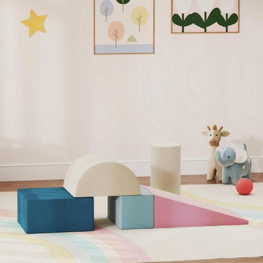 Juego de 5 Bloques de Espuma para Niños Bloques de Psicomotricidad Infantil con Base Antideslizante Funda Extraíble [7]