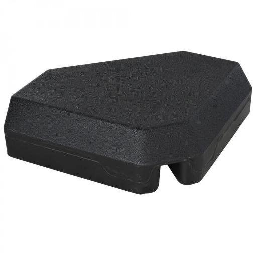 Base para Sombrilla de Ø48 mm con 4 Pesos Rellenables de Agua o Arena de 60L Soporte de Sombrilla en Forma de Cruz con Tubo de Acero 80x80x56 cm Negro [10]