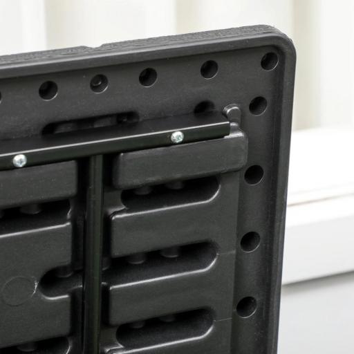 Baúl de Exterior 366L Arcón para Jardín de Plástico de Doble Pared con Ruedas y Asas 122,4x62x64,5 cm Negro [7]