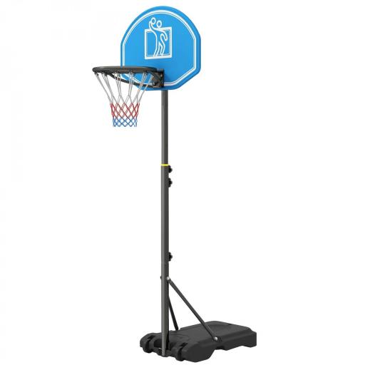 Canasta de Baloncesto para Exterior Altura Ajustable 160-210 cm con Ruedas y Base Rellenable 76x48x254 cm Negro [9]