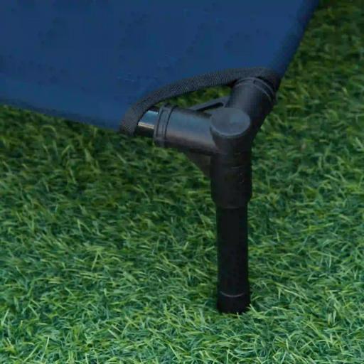 Cama Elevada para Perros Gatos Portátil Cama para Mascotas con Zona de Malla Transpirable y Tela Oxford para Interior Exterior 61x46x18 cm Azul [7]