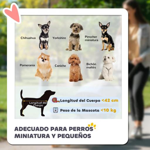 Cochecito para Perros Pequeños Plegable con Cesta de Almacenaje Capota Ajustable y 2 Ruedas Universales 81x48x99 cm Gris [4]