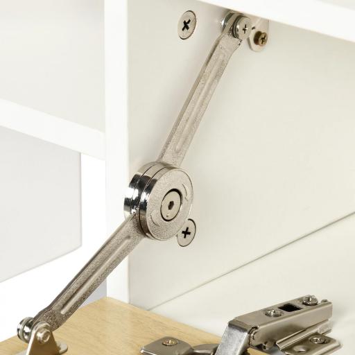 Mueble de Salón para TV Conjunto Muebles de TV 153,6x25x42cm y Estante de Pared 150x14,5x16,3cm Blanco y Natural [6]