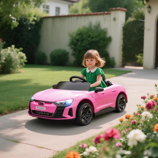Coche Eléctrico para Niños de +3 Años AUDI RS e-tron GT Coche de Batería con Mando a Distancia 103x58x41 cm Rosa