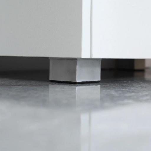 Mueble para Debajo del Lavabo Armario Bajo con 2 Puertas y Almacenamiento Interior 57x33x60 cm Blanco [7]