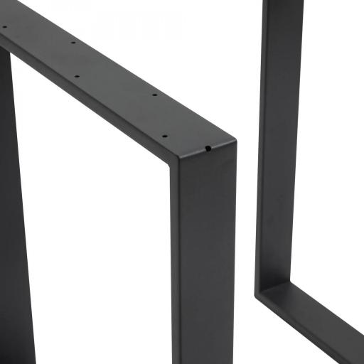 Conjunto de 2 Patas para Mesa Patas de Diseño Rectangular con Tornillos Incluidos para Mesa DIY 60x72 cm Negro [8]