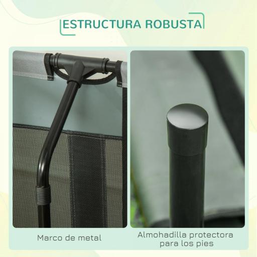 Cama Elevada para Mascotas Portátil con Toldo Extraíble Tela Transpirable al Aire Libre para Interior y Exterior 122x92x108 cm Gris [3]