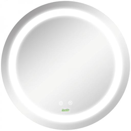 Espejo de Baño con Luz LED Táctil Función de Memoria Brillo y Color Ajustable y Antivaho Ø50x4,6 cm Plata [8]