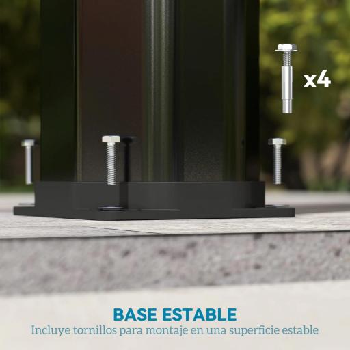 Ducha Solar Exterior 35 L con 2 Cabezales Giratorios Duchas para Pies y Agua Caliente Máximo 55℃ 73x18x217 cm Negro [5]