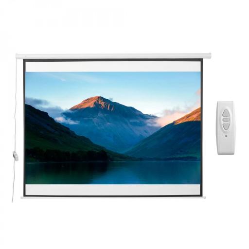 Pantalla de Proyección Eléctrica 120 Pulgadas Formato 4:3 con Mando a Distancia 244x183 cm Blanco [4]