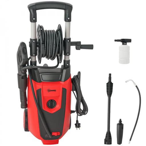 Hidrolimpiadora de Alta Presión 1800W con Accesorios Ángulo Ajustable y Parada Automática 30x27,5x76 cm Rojo y Negro [9]