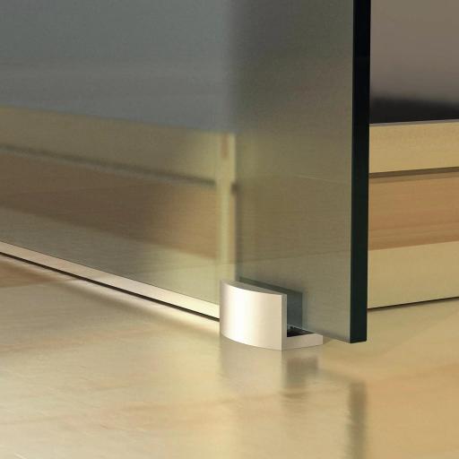 Puerta Corredera de Cristal 102,5x205 cm Puerta Corrediza Deslizante con Riel de Cristal de Seguridad Translúcido [7]