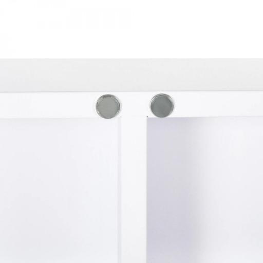 Botiquín para Medicinas de 3 Niveles Armario de Botiquín con Cerradura y 2 Llaves para Cocina Baño 55x18x60 cm Blanco [7]