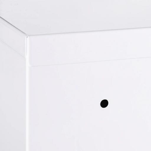 Botiquín de Pared Armario de Medicinas de Acero Armario con 3 Estantes y 2 Llaves para Baño 40x15x53,5 cm Blanco [6]