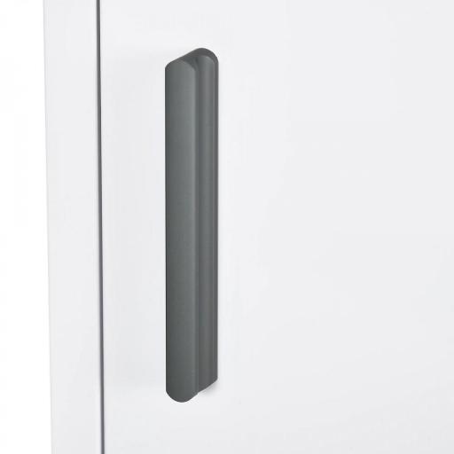 Botiquín para Medicinas de 3 Niveles Botiquín de Pared de Acero con Puerta Magnética para Cocina Baño 30x12x60 cm Blanco [6]