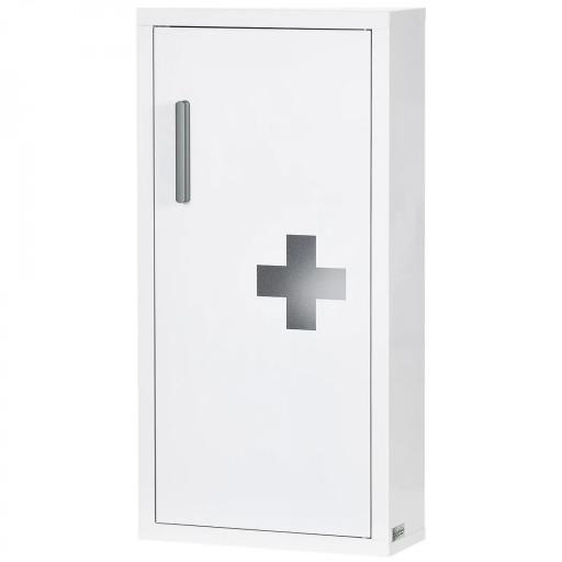 Botiquín para Medicinas de 3 Niveles Botiquín de Pared de Acero con Puerta Magnética para Cocina Baño 30x12x60 cm Blanco [9]