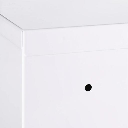 Botiquín de Pared Armario de Medicinas de Acero Armario con 3 Estantes y 2 Llaves para Baño 30x14x46 cm Blanco [8]