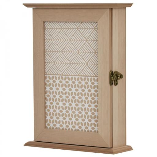 Armario para Llaves con 6 ganchos Estilo vintage Mueble de pared de madera para Llaves 20x6,5x26,5cm Madera [8]